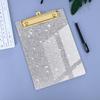 Clipboard Glitter Glossy Surface Smooth Writing Rounded Corners Strong Clamping Force Supporting High Toughness Bending-resistant Backing Plate Office