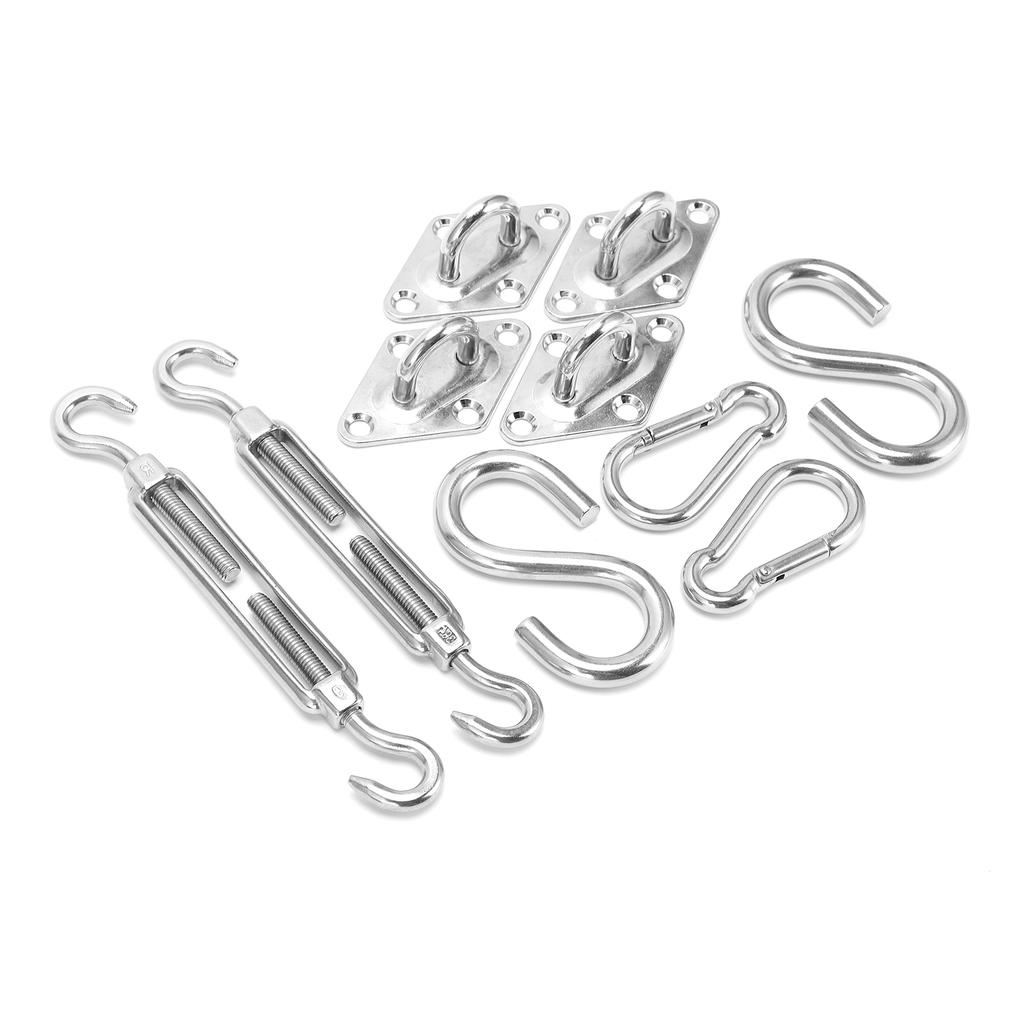 42pcs set Stainless Steel AntiRust Sun Shade Sail Hardware Kit for Outdoor Patio Garden Rectangle Square Triangle Sun