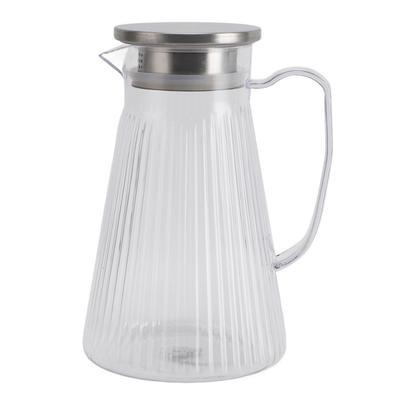 Water Pitcher with Lid and Handle 1500ml Acrylic Heat Resistant Clear Water Kettle Jug for Lemonade