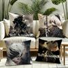 Game NNier Autpmata Cushion Cover Silky Short Plush Invisible Zipper Dustproof Sofa Pillow Case for Home Decor