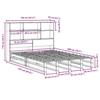 VidaXL Lit bibliothèque sans matelas cire marron 150x200cm bois massif, lit, meuble de chambre à coucher, lit avec 3323925