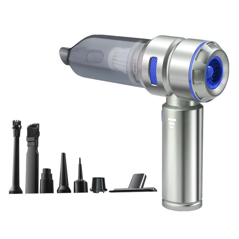 Портативный бесщеточный ручной автомобильный пылесос - Мощное всасывание, Возможность зарядки синий