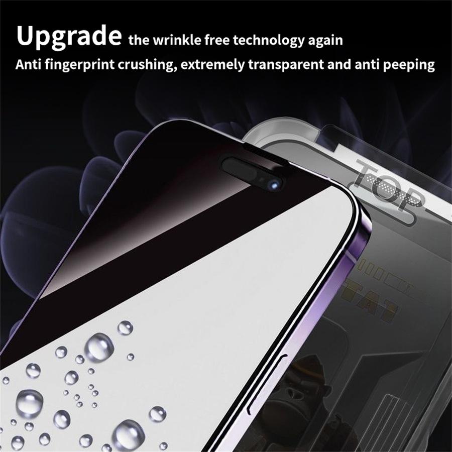 360° Privacy / Matte Privacy Tempered Glass Screen Protector Film For iPhone Air 18 17 16 15 14 13 12 Pro Max 16 15 14 Plus