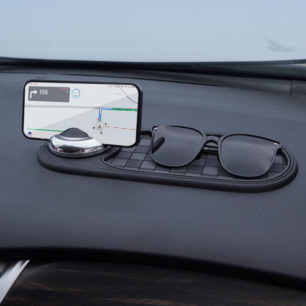 Multifunctional Car Anti-Slip Mat Mobile Phone Holder Car Dash Grip Pad Car Dashboard Storage Parking Number Plate