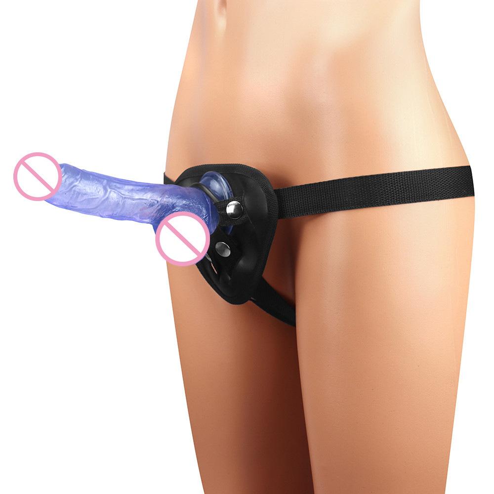 4-ring Wearing Pants Female Products Pull-up Pants Fake Penis Female Manual Masturbator