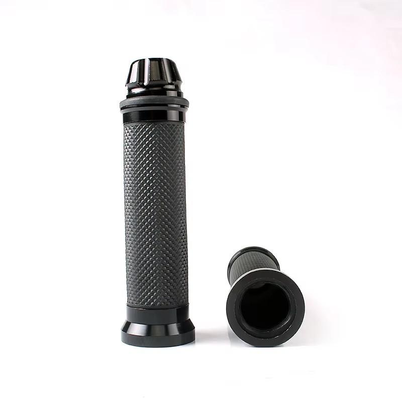Motorcycle Anti-Slip Grip Set Soft Rubber Handle Sleeve with Aluminum Alloy Throttle Ergonomic Design for Motorbike Accessories