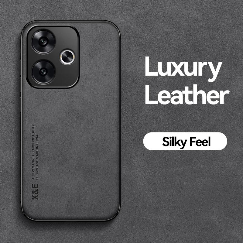 Luxury Sheepskin Phone Case Mor Mi Mi Poco F6 F5 Pro F4GT F3 With Magnetic Suction Lightweight Elegant Design