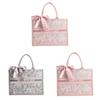 Bestickte Tragetasche Für Damen Große Kapazität Pu Mode Handtasche Mit Doppelten Schultergurten