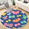 1pc Butterfly PatternChair Carpet for Office, Indoor Non-Slip Washable Polyester Fiber Carpet, Mat For Office, Machine Washable