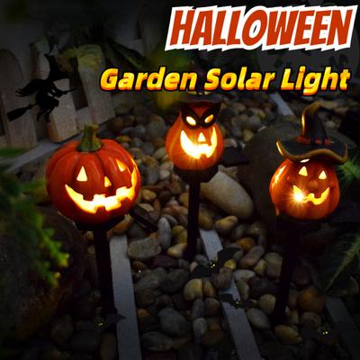 Solar Outdoor Courtyard Pumpkin Ground Insertion Lamp Garden Landscape Decoration Lamp Resin Crafts Halloween Atmosphere Lamp