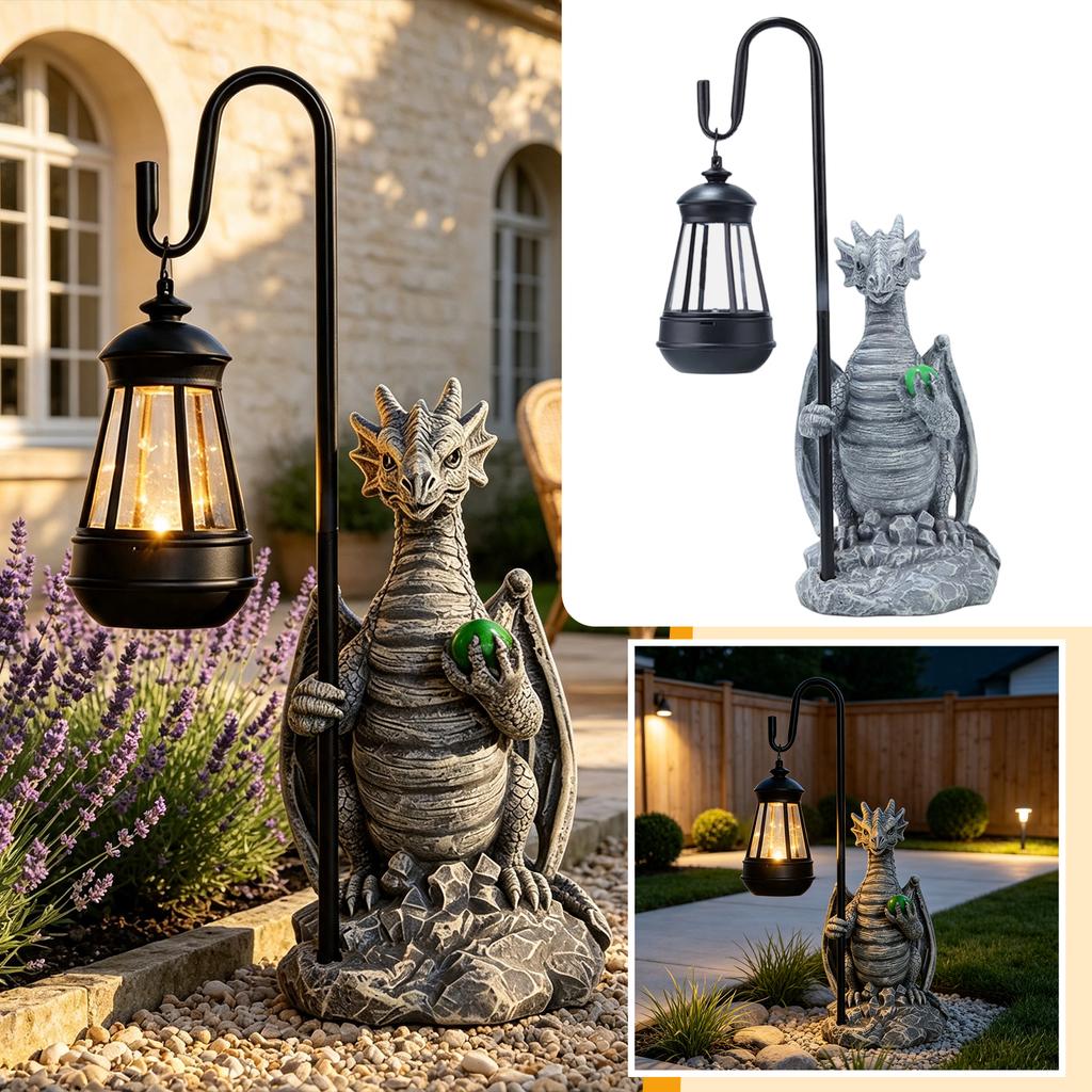 -Powered Resin Statue with for Outdoor Garden Decoration