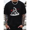 Men's Summer Casual Sports Fashion T-Shirt , Soft, Breathable, Loose Fit,Regular Fit Crew Neck T-shirt, Stylish ,Suitable for Gym and Casual Attire