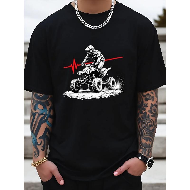 Men's Summer Casual Sports Fashion T-Shirt , Soft, Breathable, Loose Fit,Regular Fit Crew Neck T-shirt, Stylish ,Suitable for Gym and Casual Attire