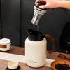 Edelstahl Thermoisolierkanne Kaffeekanne Zuhause Tee Heißwasser mit Teeglas Gebrühter Tee Große Kapazität High-End Kessel