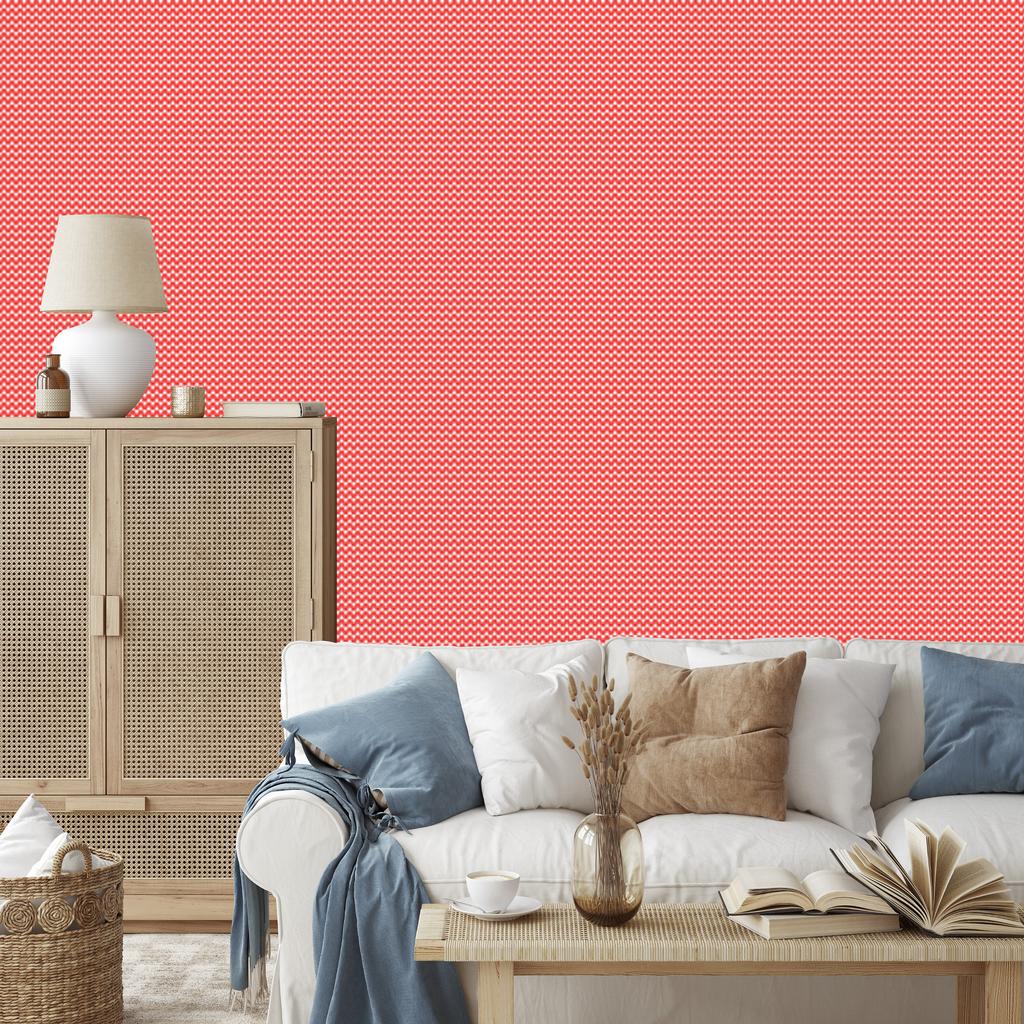 Zigzag Coral Wallpaper, Coral Background for Living Room and Bedroom 50x1000