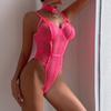 New Fashion Lace Bodysuit Slim Fitting Steel Ring Lingerie Sets