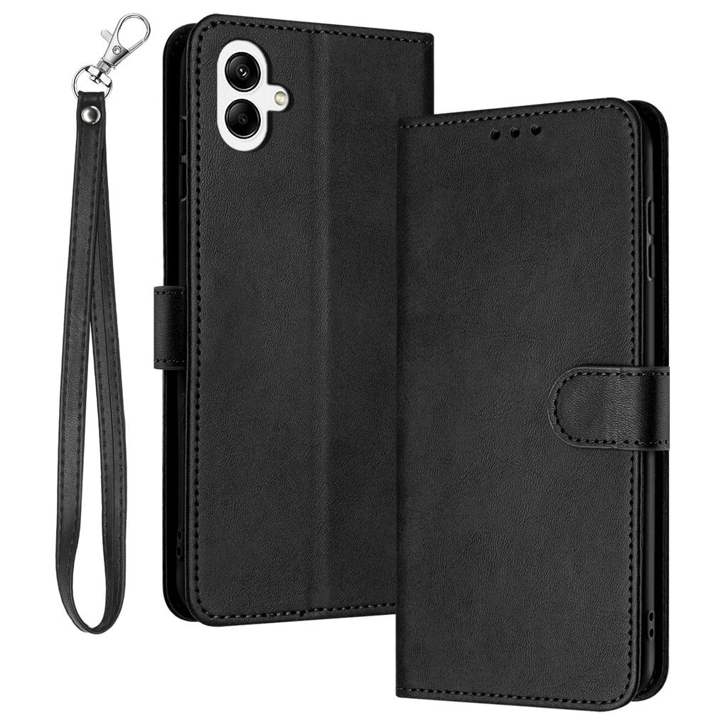 For Samsung Galaxy A06 4G Case Flip Stand PU Leather Wallet Phone Cover Calf Texture