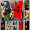 Insect Seven-Star Ladybug Phone Case Cover for iPhone 11 12 13 Mini 14 15 Plus 16 Pro Max 17 Air 7 8 + SE Art Customized Fundas