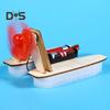 1 Set DIY Wind Powered Boat Model Kit Handmade Wooden Puzzle Hovership Building Crafts Kids STEM Educational Physics Science Experiment Toy