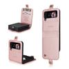 Applicable to Samsung Z Flip6 folding screen mobile phone leather case Z Fold5 skin matte insert card protective case 4th generation