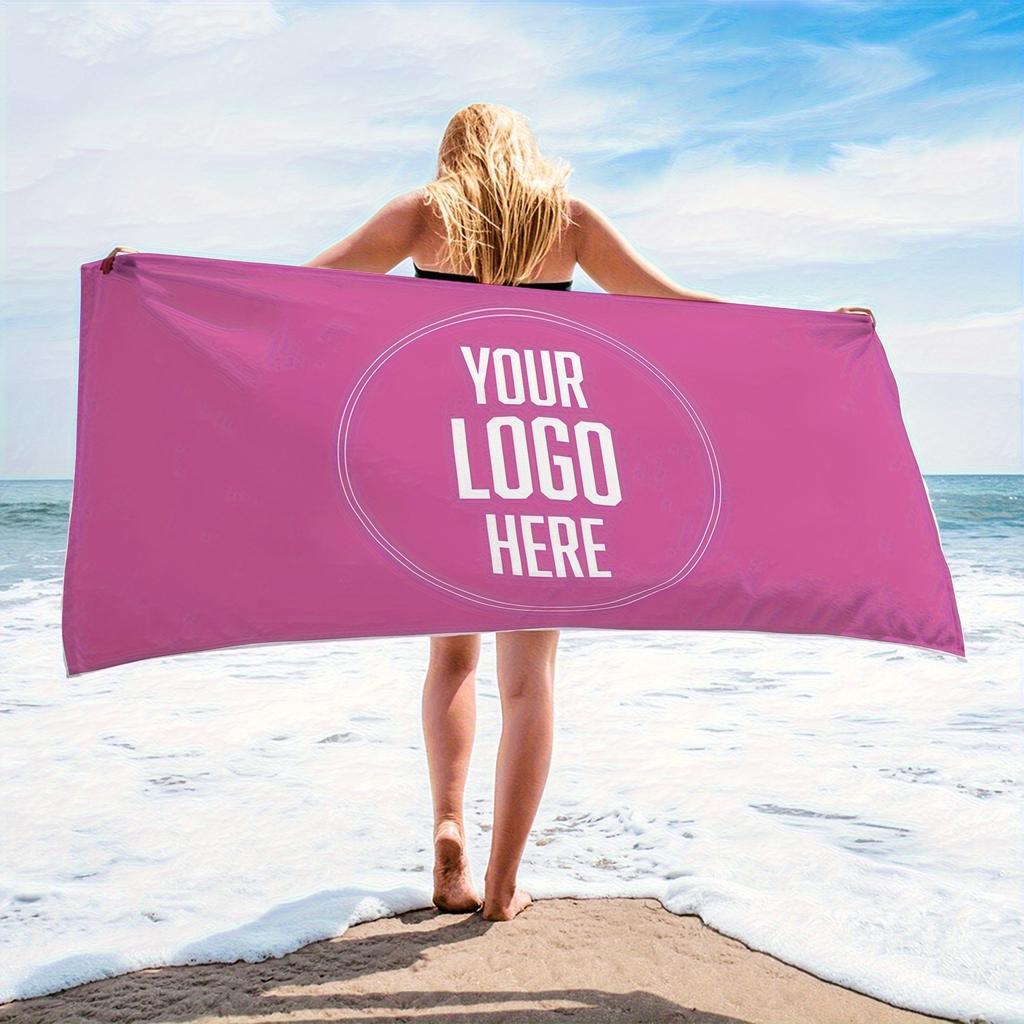 Personalized Custom Beach Towel Customized Photo/Logo Oversized Microfiber Towel Summer Party Gift For Beach Swimming Bath Sport