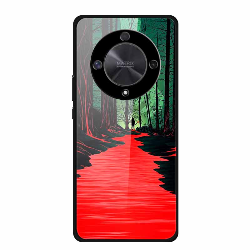For Honor X9B Case X9A 5G Luxury Tempered Glass Hard Back Cover for Honor X9A 5G Phone Cases Fundas Honor x 9B X9 B 5G X 9A X9 A