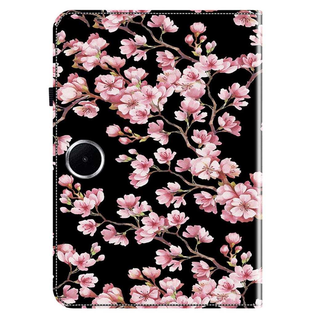 Para OnePlus Pad Lite/Oppo Pad SE Capa de Couro com Padrão Impresso e Suporte Capa para Tablet com Porta-Cartões