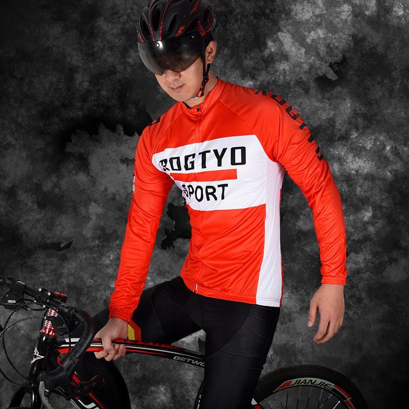 Mens Long Sleeve Cycling Jersey Shorts Set Quick Dry Breathable Mountain Road Bike Apparel