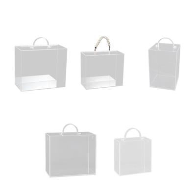Elegant Clear Acrylic Hand Carry Box Flower Display Container Perfect For Flower Displays And Special Event
