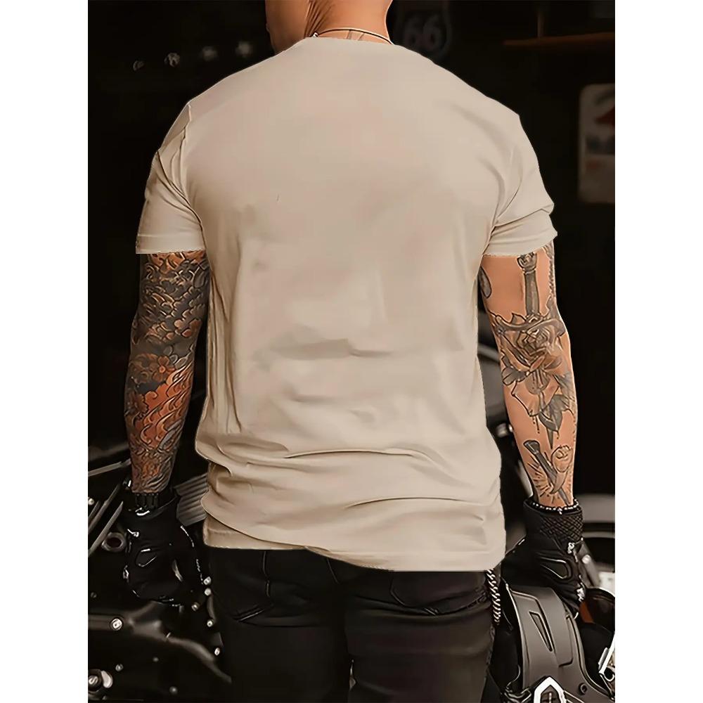 Summer Round Neck Short Sleeved Fashionable Casual Printed T-shirt