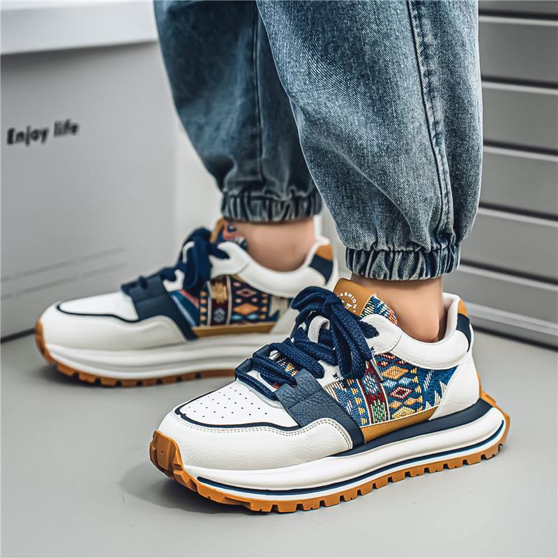 New Spring and Autumn Thick-soled Heightening Casual Youth Running Sneakers Korean Version Personalized Ins Daddy Trendy Shoes