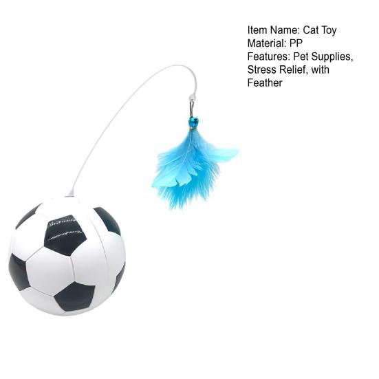 Kubek piłkarski Drapak dla kota Interaktywny Automatyczny Wewnętrzny Piórko Wędka-drapak dla kociaka Kubek Karmnik Zabawka rozrywkowa Artykuły dla zwierząt