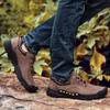 Mode 2024 Nieuwe Vetersluiting Mannen Wandelschoenen Antislip Casual Sneakers Luxe Merk Mannen Trekkingschoenen Echt Leer Mannen Buitenschoenen