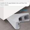 Set Of 2 Door Wedges, No Overhang Rubber Door Stops, Support For All Types Of Flooring, Gray