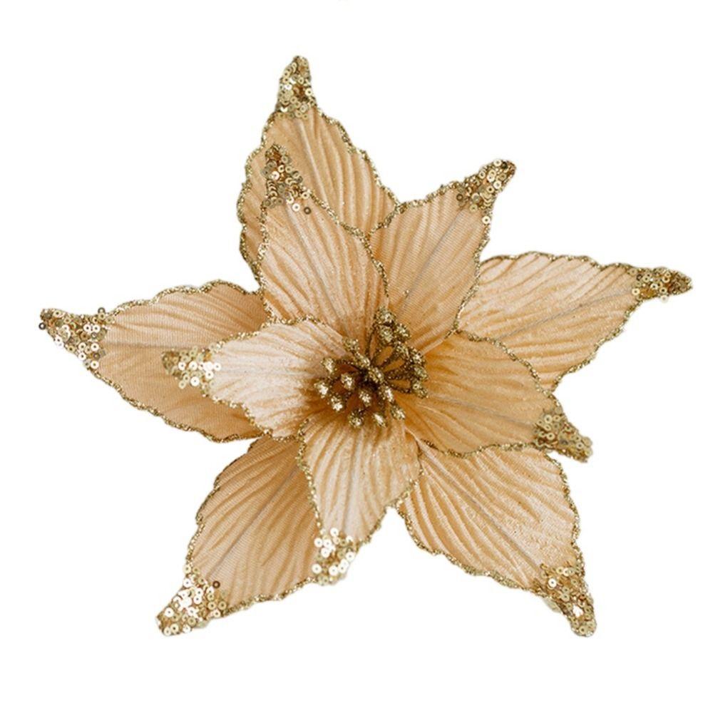 P Handmade Artificial Flower Oranment Easy To Use Xmas Decorative Flowers  Home Decor