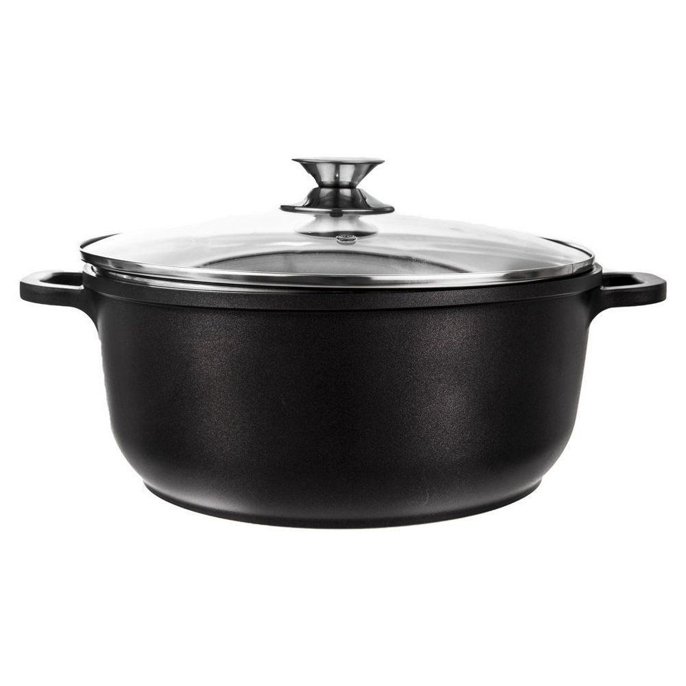 Garnek Granitowy z Pokrywką do Gotowania Duszenia Pieczenia 28 cm 7L Grande