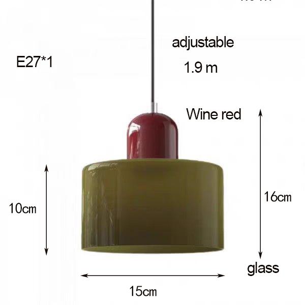 Nordic Modern Glass Bedroom Bedside Long Line Small Chandelier Restaurant Bar Chandelier Simple Lighting Atmosphere Lamp E27