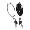HOPESPANNER Universal Motorcycle Rear View Mirror Adjustable Side Rear View Mirror Aluminum Alloy Plastic 1 Set Black M8/M10 Oval Shape