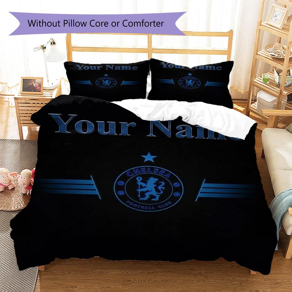 Chelsea F Custom Name Pattern Bedding,Quilt Set Quilt Cover Pillowcase Home Birthday Gift(1 * Duvet Cover + 2 * Pillowcase, Without Core)