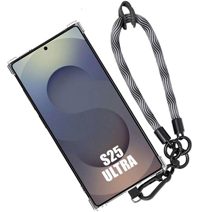 Coque pour Samsung Galaxy S25 Ultra, avec Dragonne Amovible Gris - BOOLING