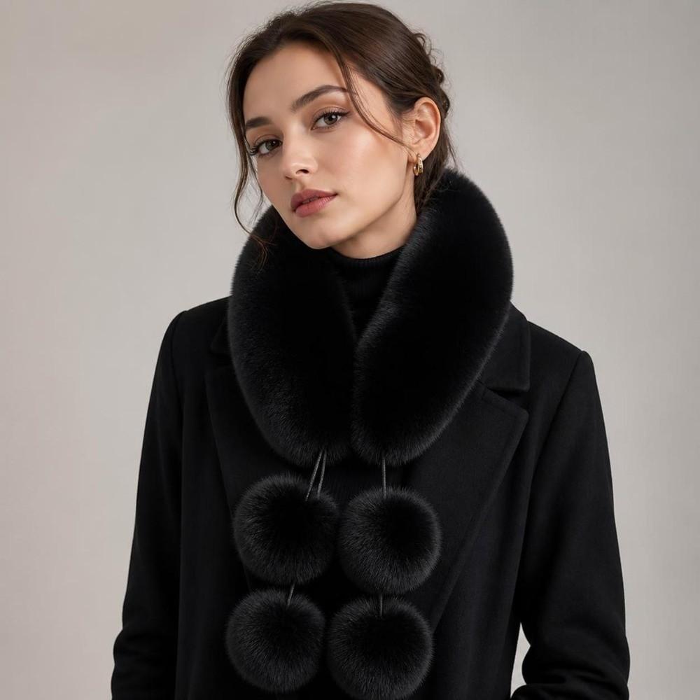Magnetic Buckle Winter Scarves Thicken Neck Warmer Collar Fashion Furry Scarves Autumn Winter