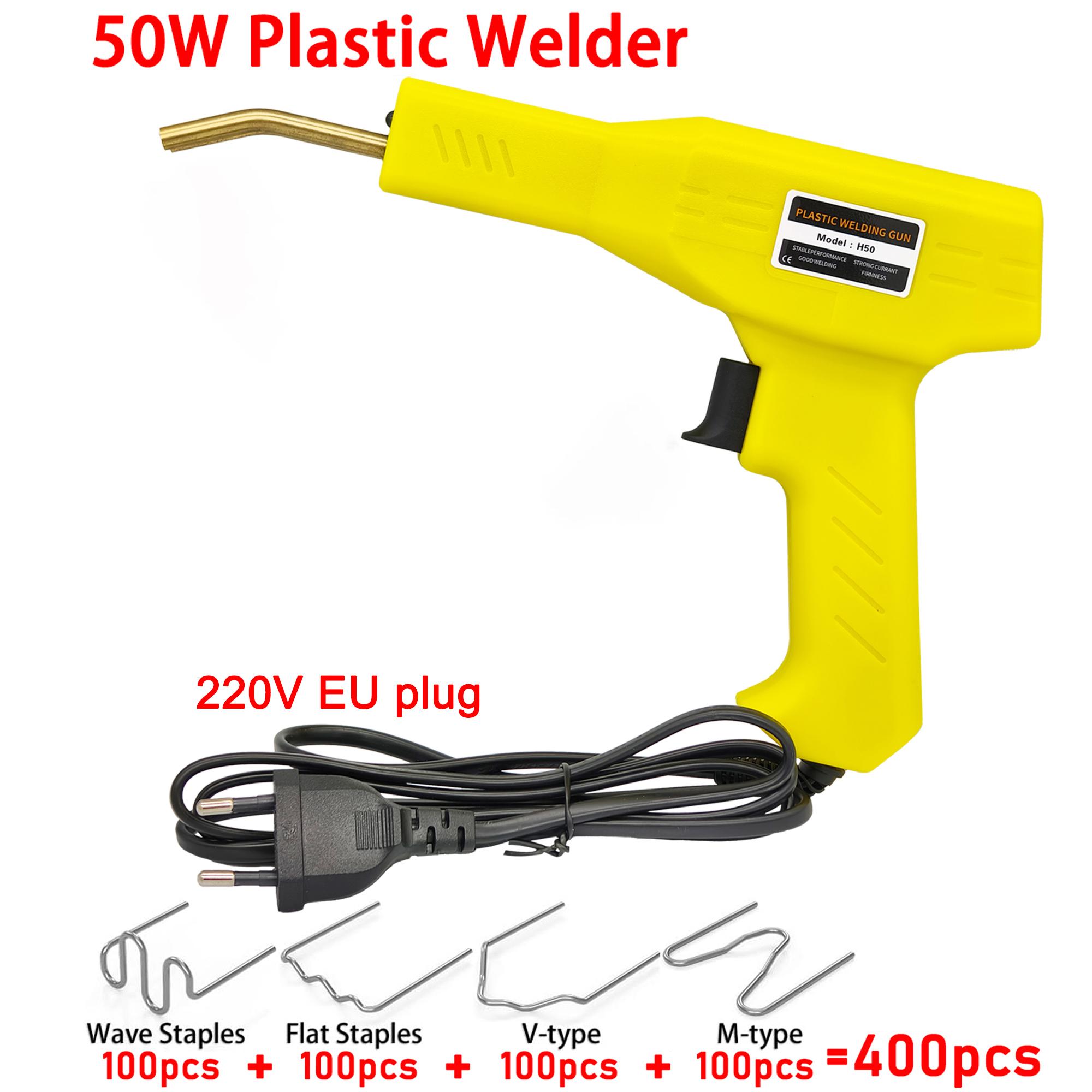 

50W Plastic Welder Kit, Fast Heating Car Bumper Repair Welding Tool, Portable Auto Body Plastic Welding Machine with Rods