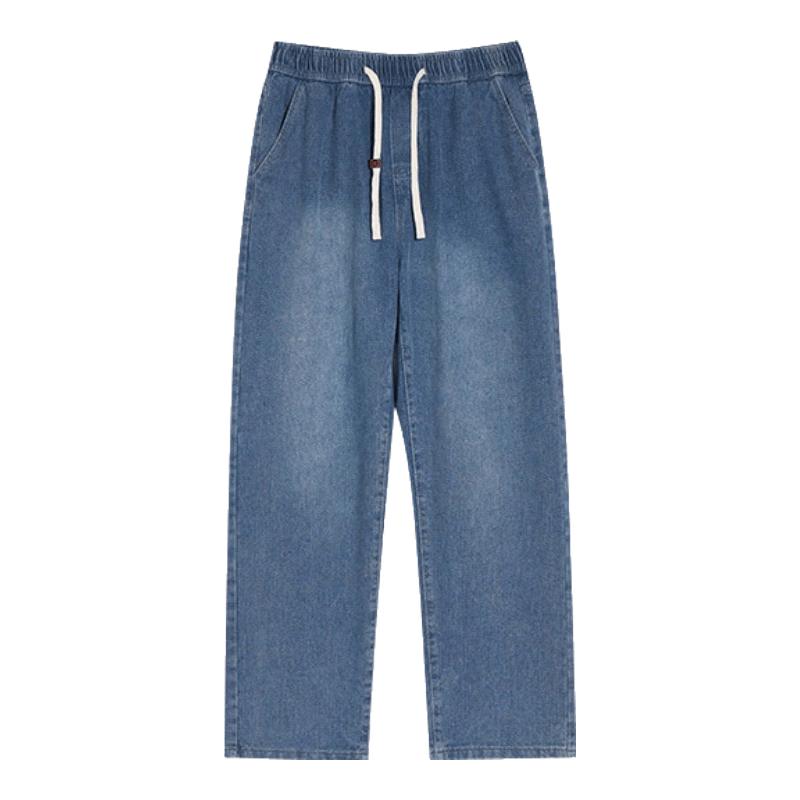 ZunZhe Men's Lightweight Retro Straight-Leg Jeans