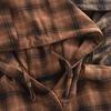 Johnature Women Vintage Plaid Shirts Hooded Autumn Blouses Button Long Sleeve Loose Cotton Soft Female Casual Shirts