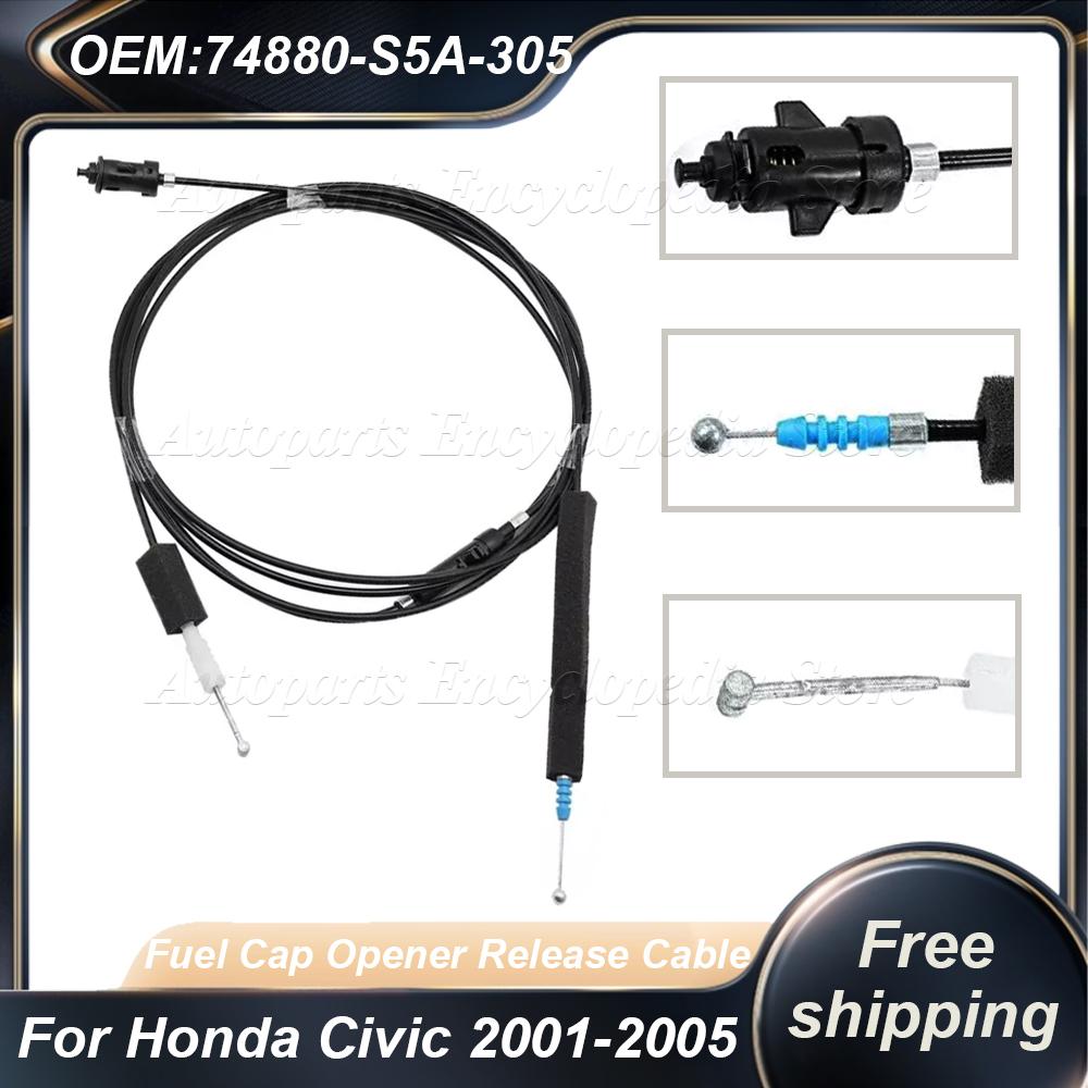 For Honda Civic 2001-2005 Car Trunk Lid Release Cable Fuel Cap Opener Release Cable 74880-S5A-305