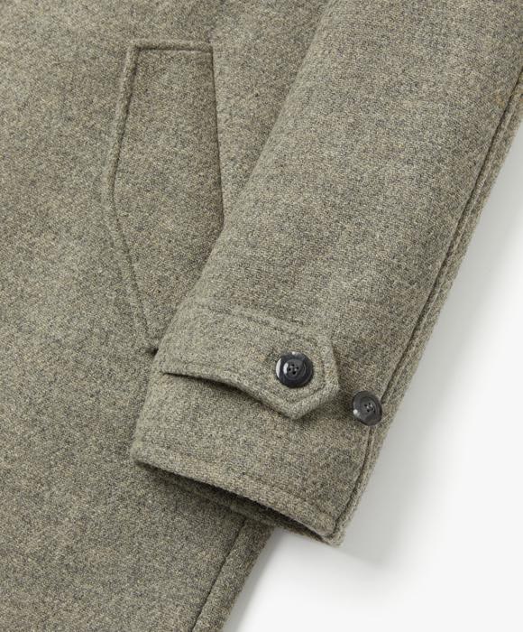 Leumadeu Wool Balmacaan Long Coat - Grey