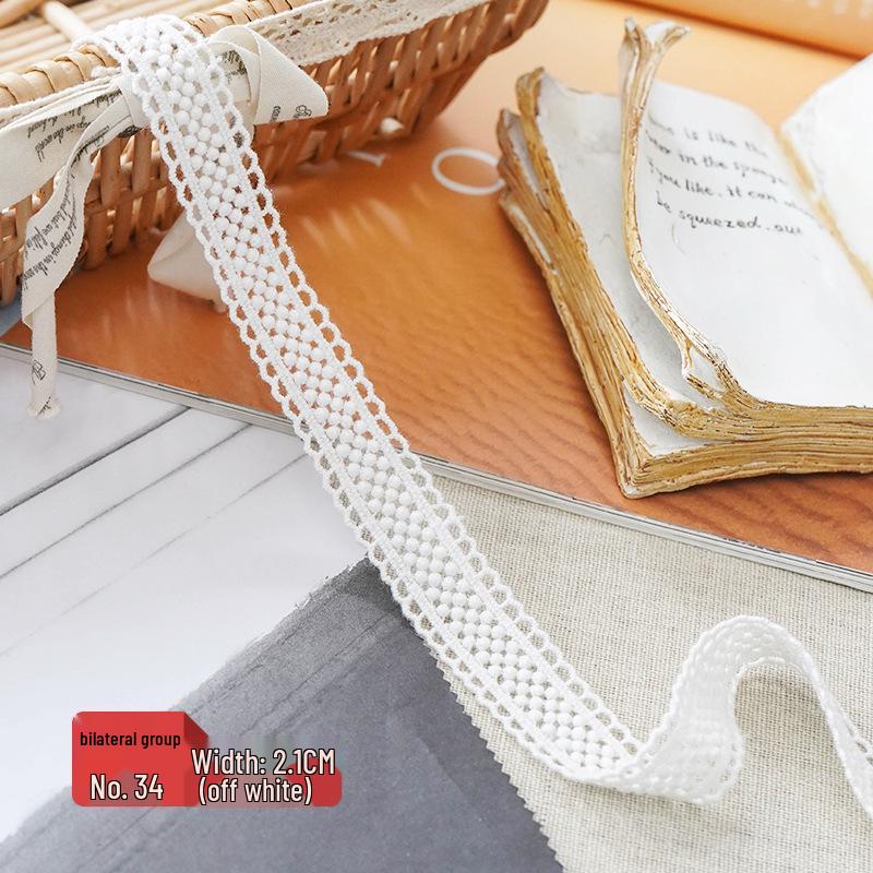 Lace-Trimmed Jute Rope Fabric for DIY Crafts and Clothing