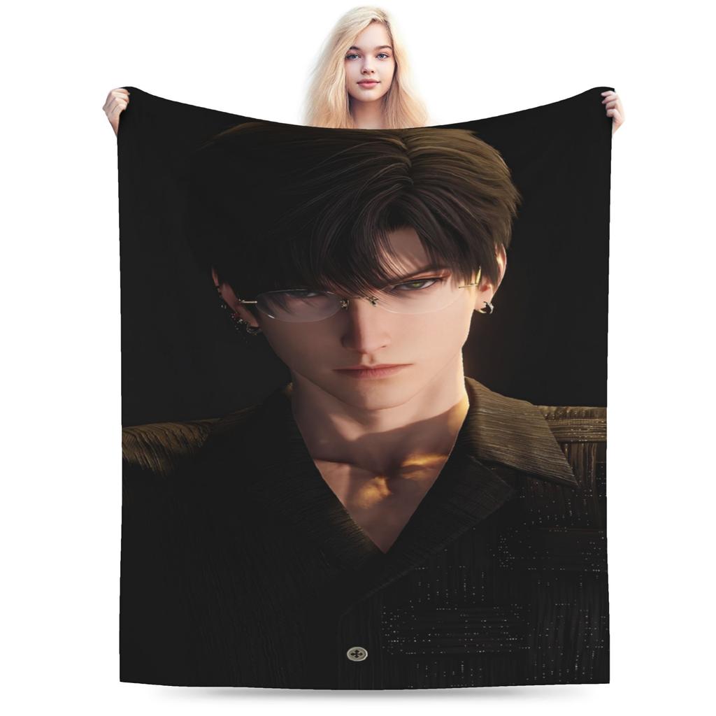 Love and Deepspace Zayne Blankets Velvet Cozy Lightweight Thin Throw Blanket for Bedroom Bedspreads
