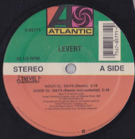 

12inch Record LEVERT - Good Ol Days 085771 Atlantic 1993 US Dance & Electronica Used
