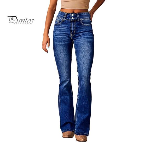 

Женские ретро-джинсы с карманами, застежка-молния на средней талии, эластичные джинсовые брюки, однотонные, облегающие, расклешенные брюки для повседневной работы и вечеринок M темно-синий